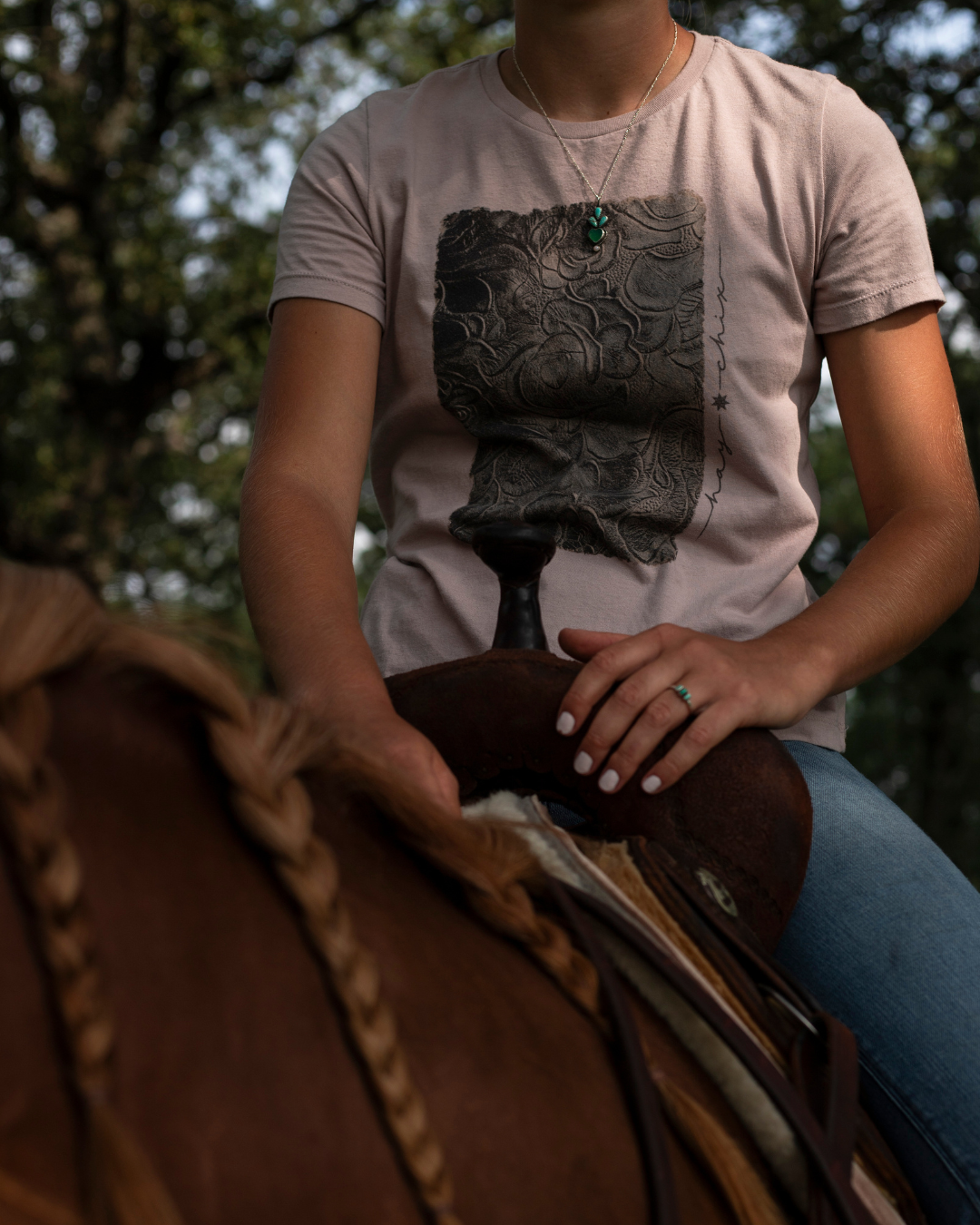Hay Chix Roses Graphic Tee