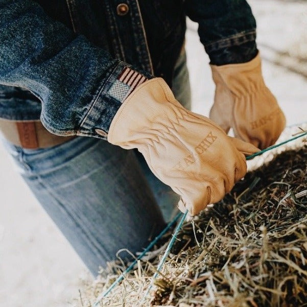 Hay Chix® Leather Chore Gloves