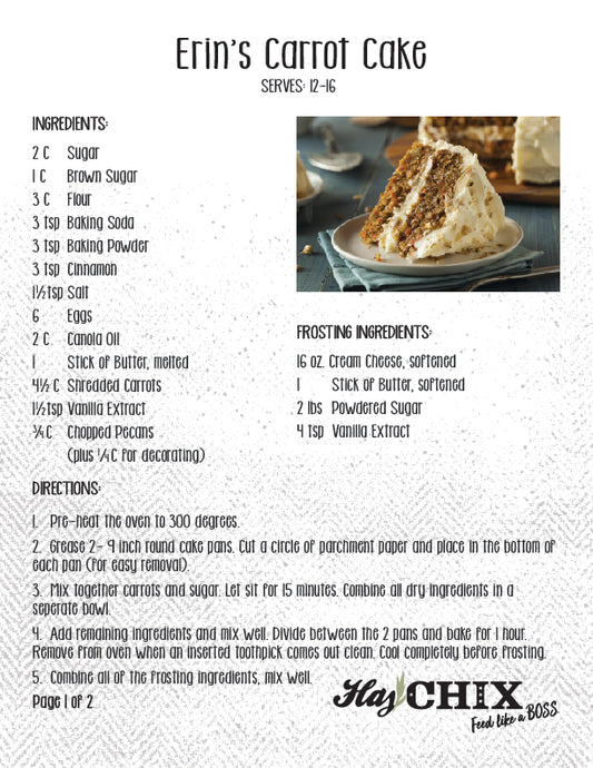 Recipe: Erin's Carrot Cake