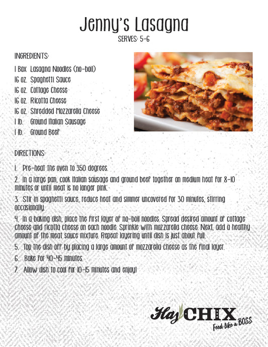 Recipe: Jenny's Lasagna