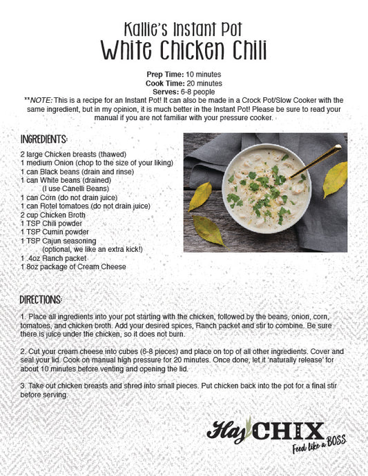 Recipe: Kallie's White Chicken Chili