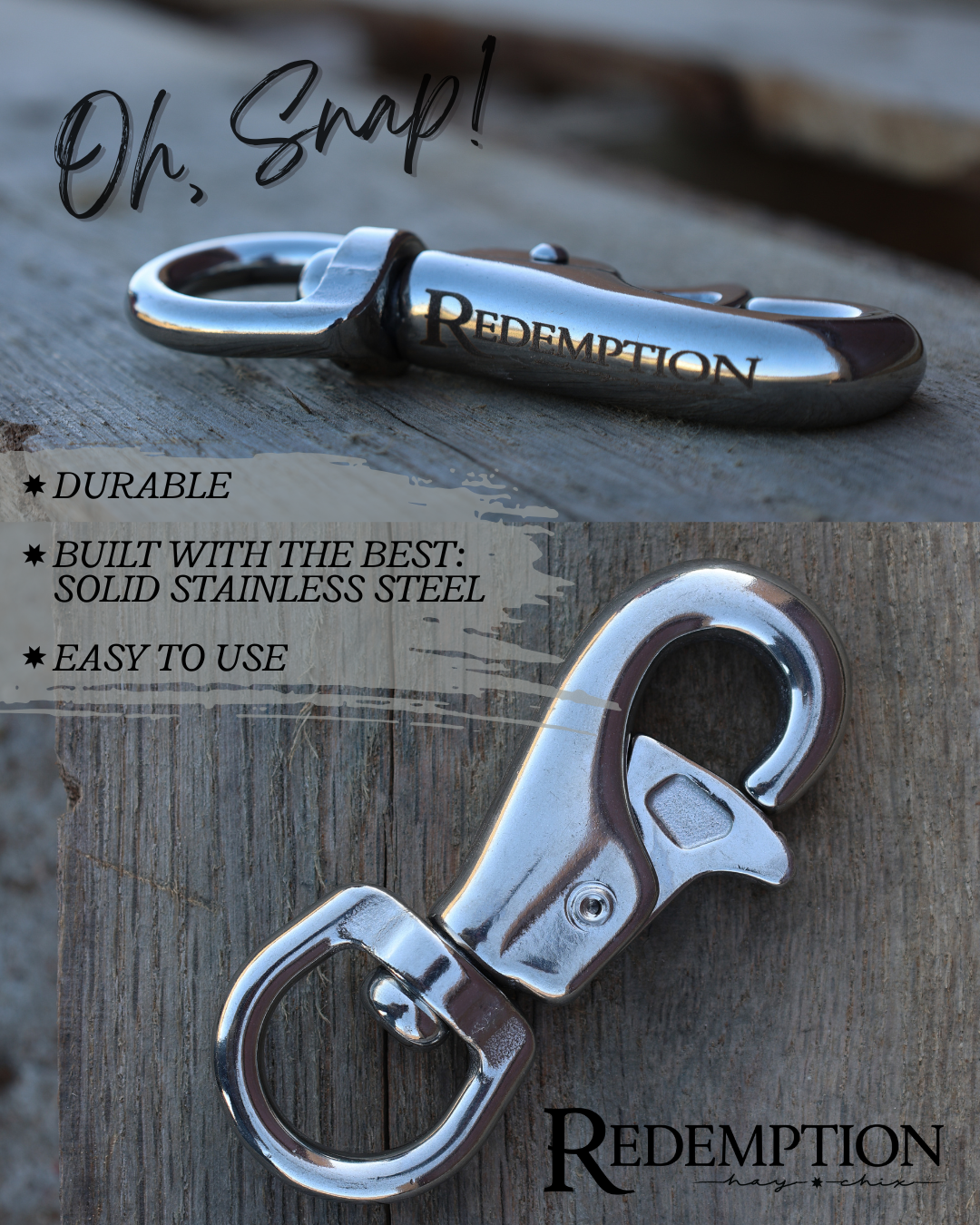 Solid Stainless Steel Snap