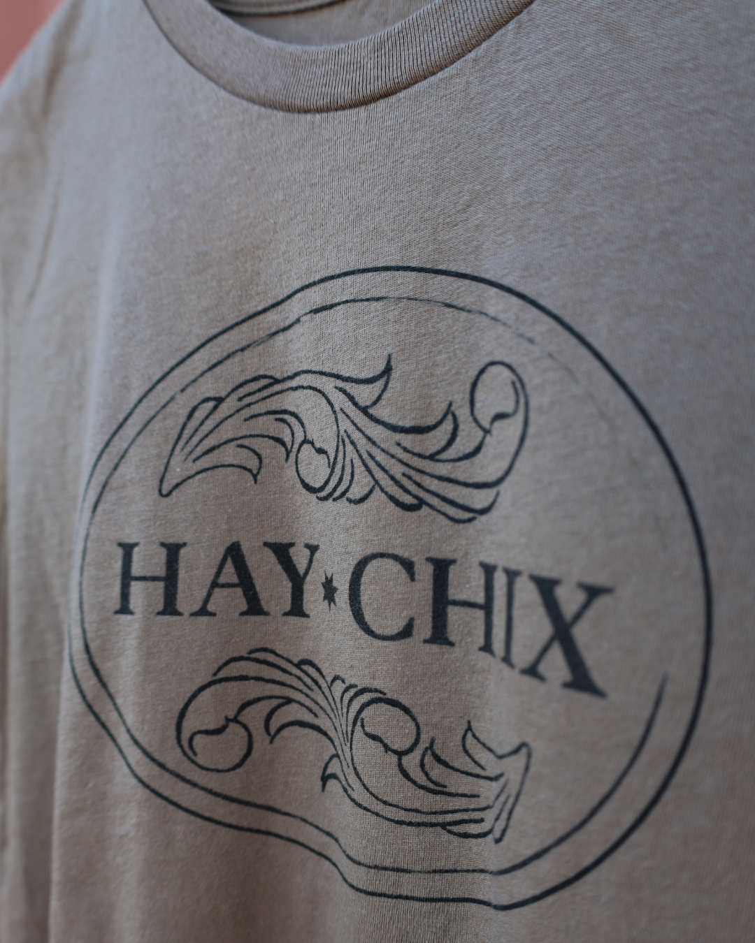 Hay Chix Vintage Brown Buckle Tee