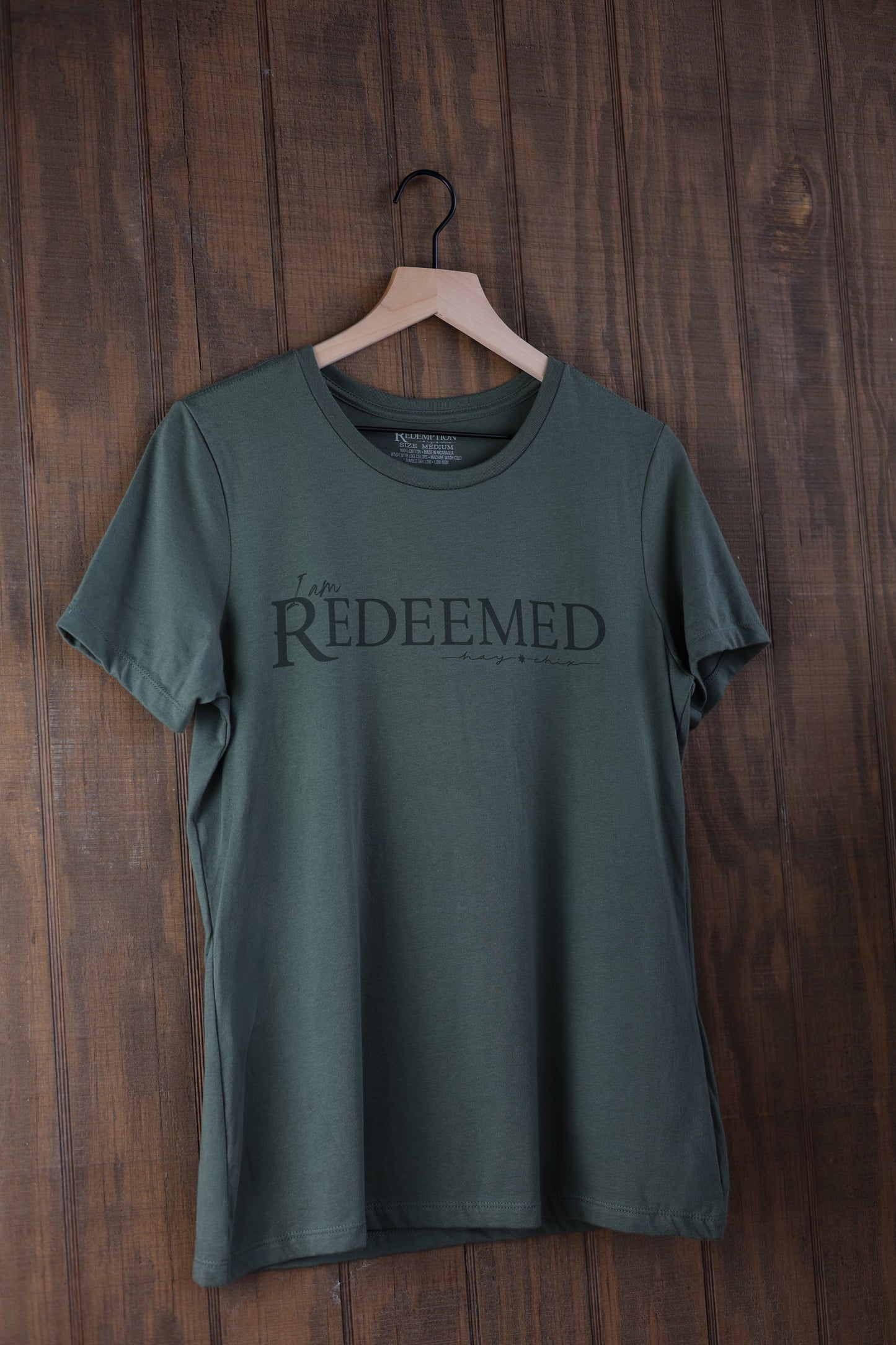 Hay Chix Redemption Redeemed Olive Tee