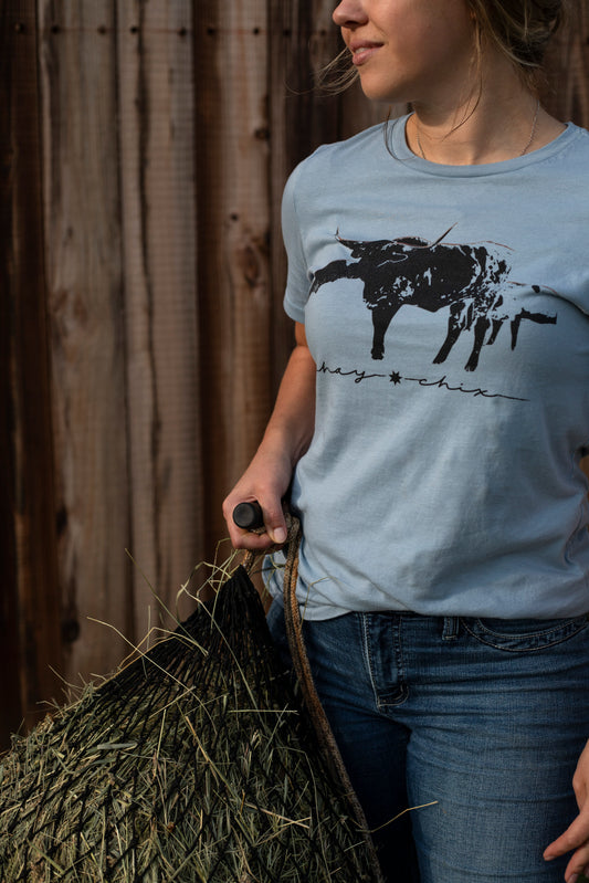 Hay Chix Longhorn Graphic Tee