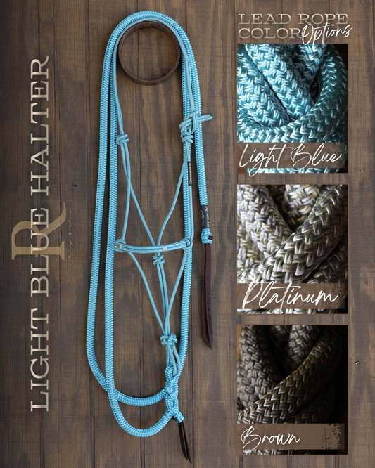 Timeless Halter & Lead Rope Set- Light Blue