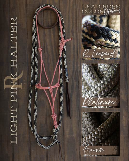 Timeless Halter & Lead Rope Set- Light Pink