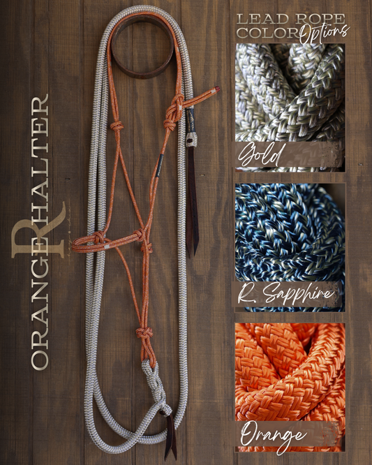 Timeless Halter & Lead Rope Set- Orange