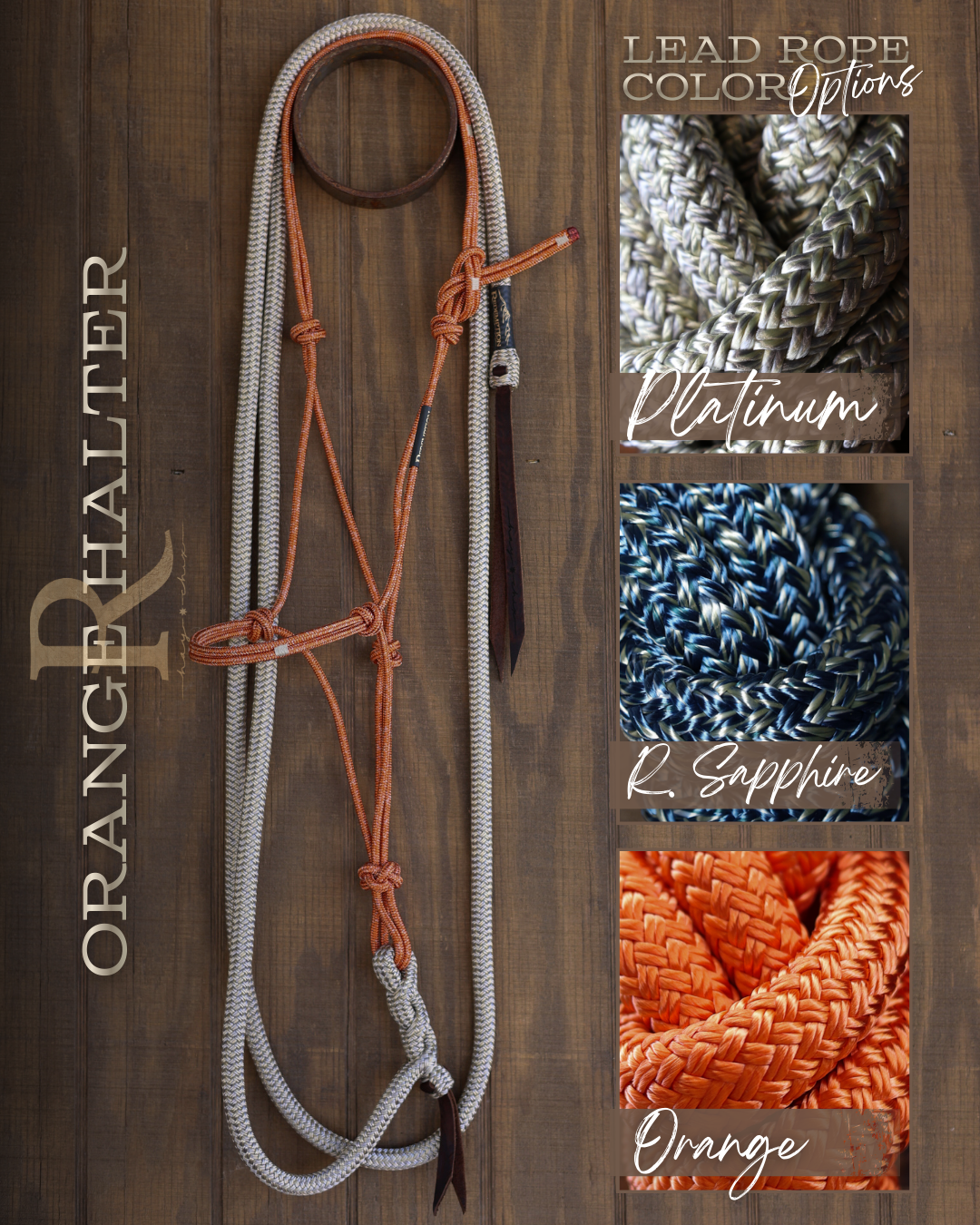 Timeless Halter & Lead Rope Set- Orange