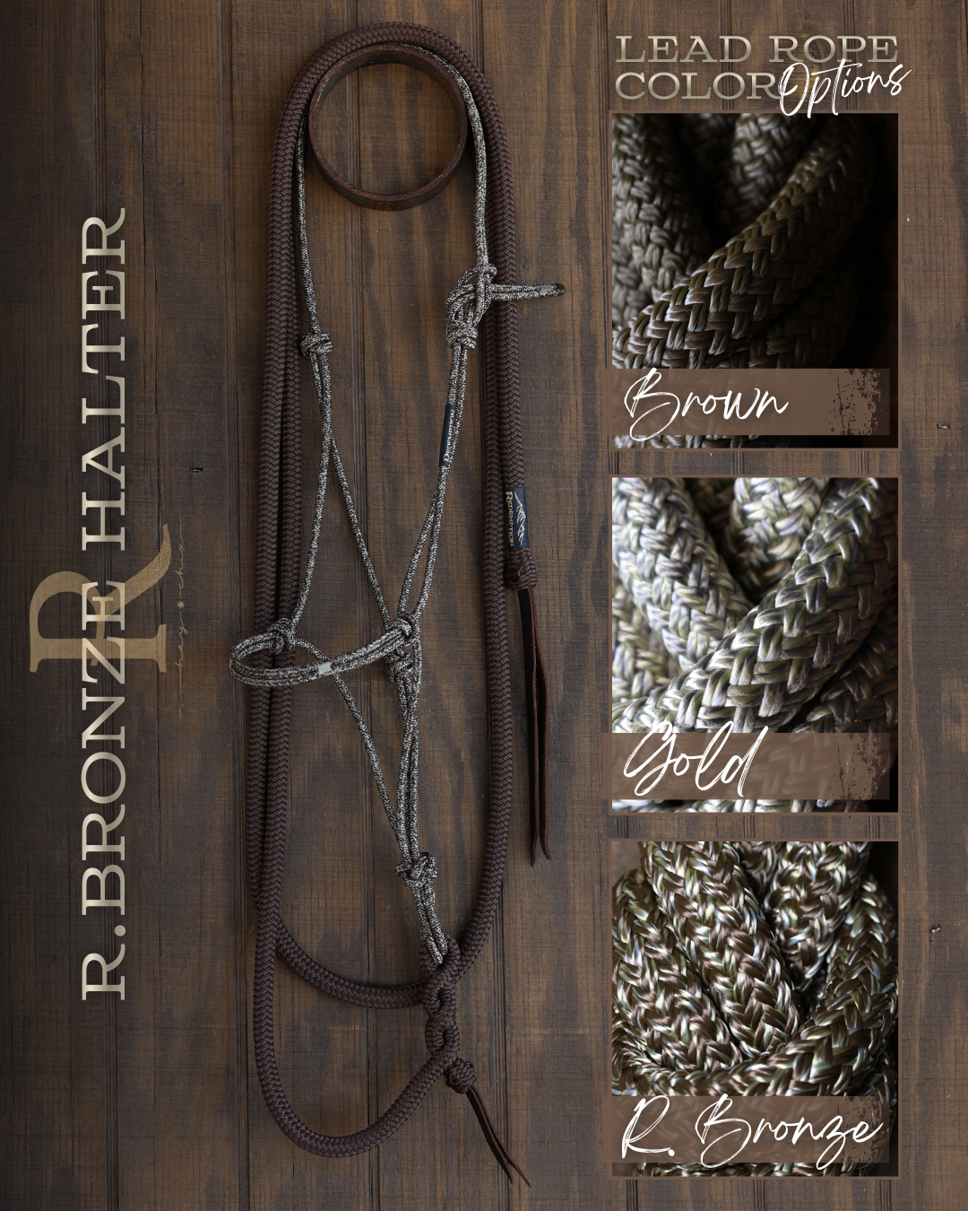 Timeless Halter & Lead Rope Set- Redemption Bronze