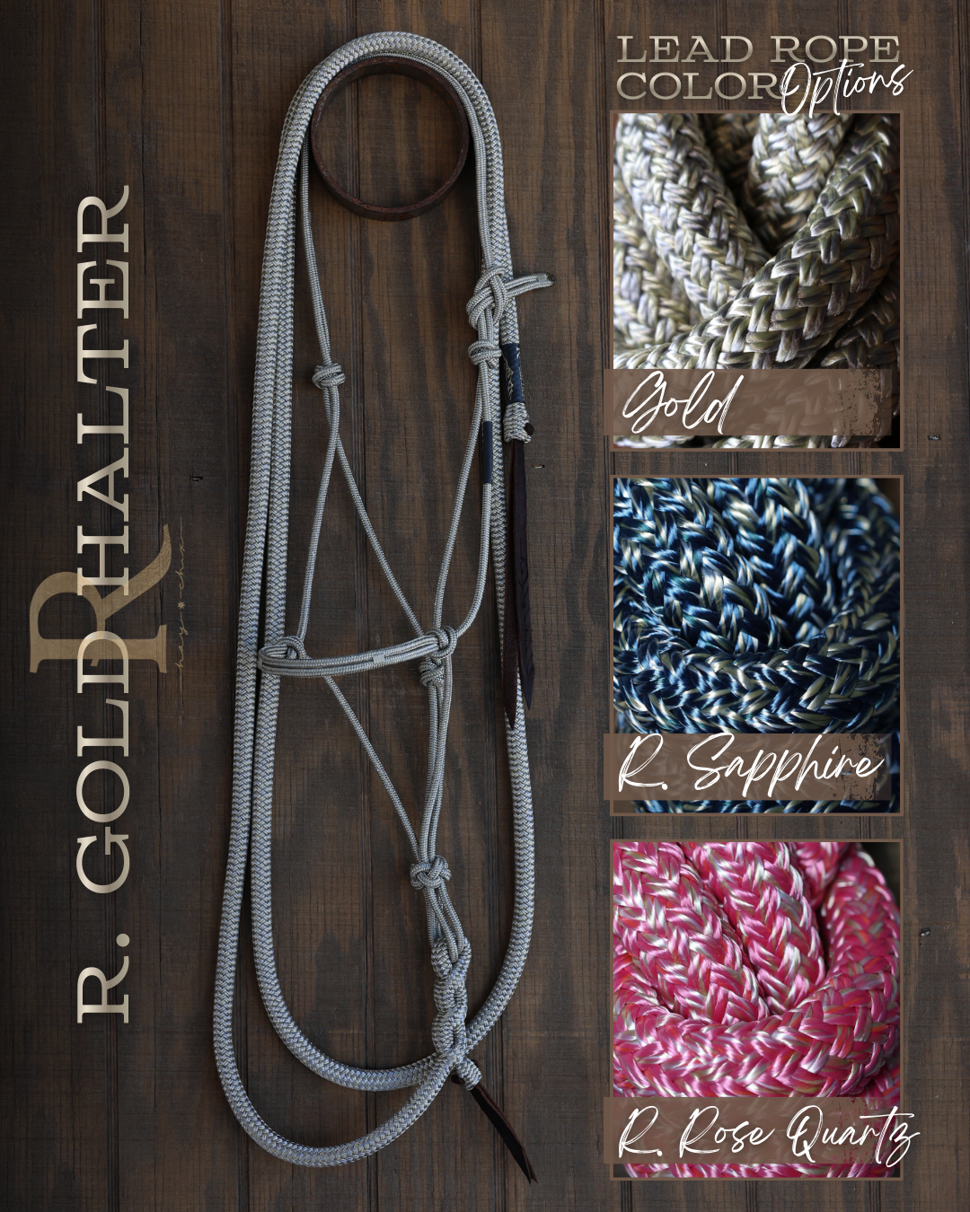 Timeless Halter & Lead Rope Set- Redemption Gold