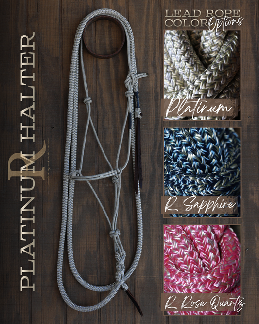 Timeless Halter & Lead Rope Set- Platinum