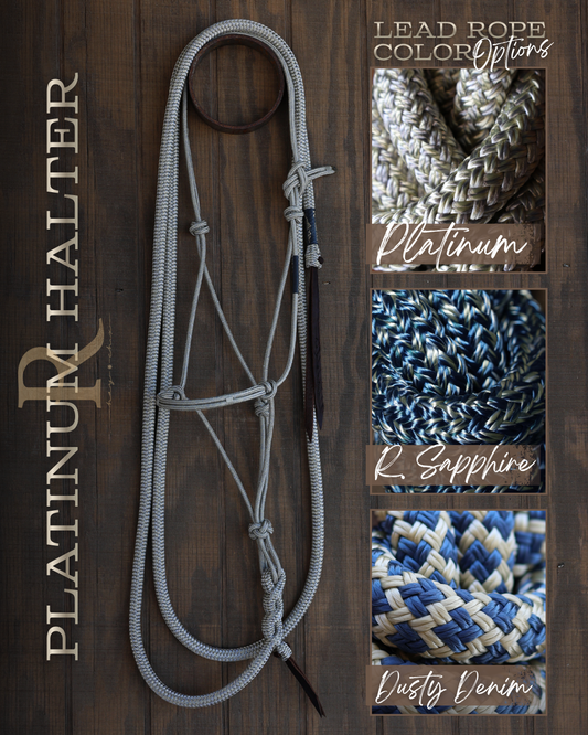 Timeless Halter & Lead Rope Set- Platinum
